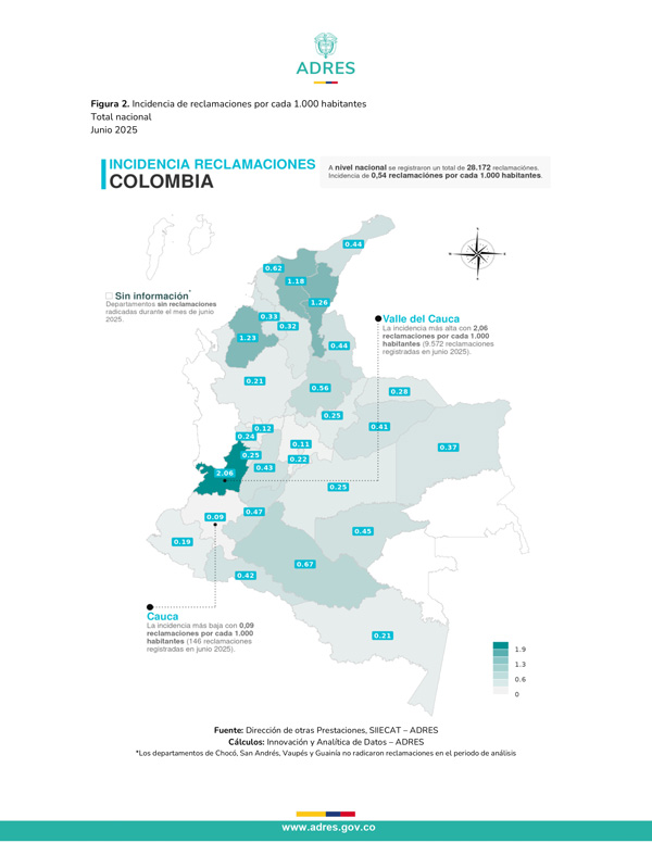 mapa reclamaciones por región