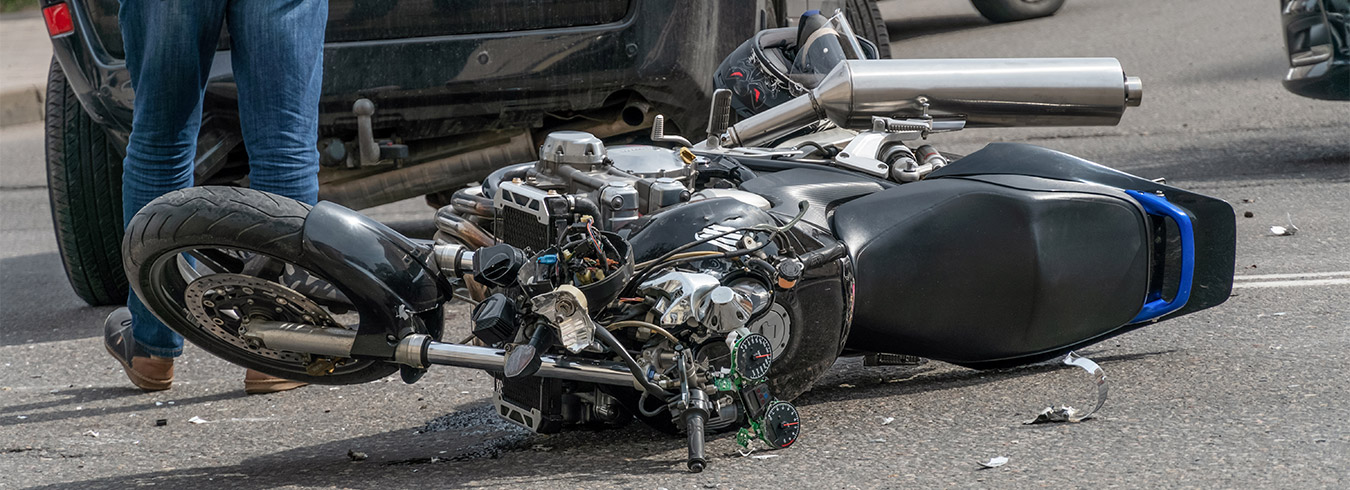 Foto de accidente de moto